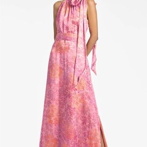 New with tags Full length formal Sachin and Babi pink Hydrangea dress
